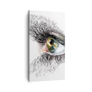 Cuadro sobre lienzo - Impresión de Imagen - Mira directamente a tu alma - 45x80 cm