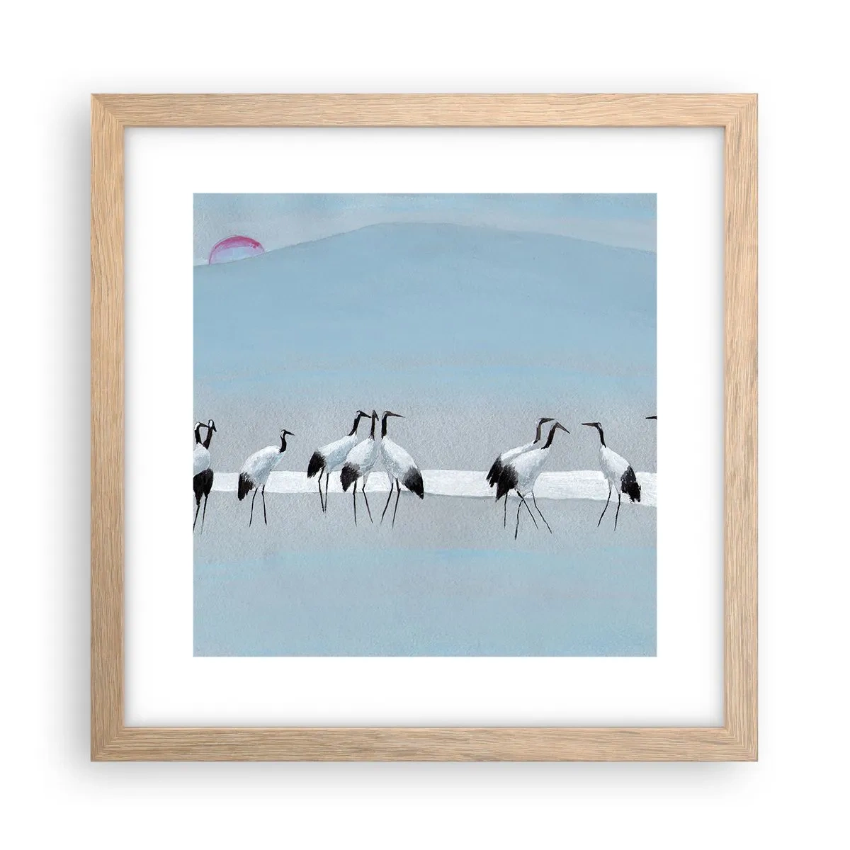 Póster en marco roble claro - Después de un día caluroso - 30x30 cm