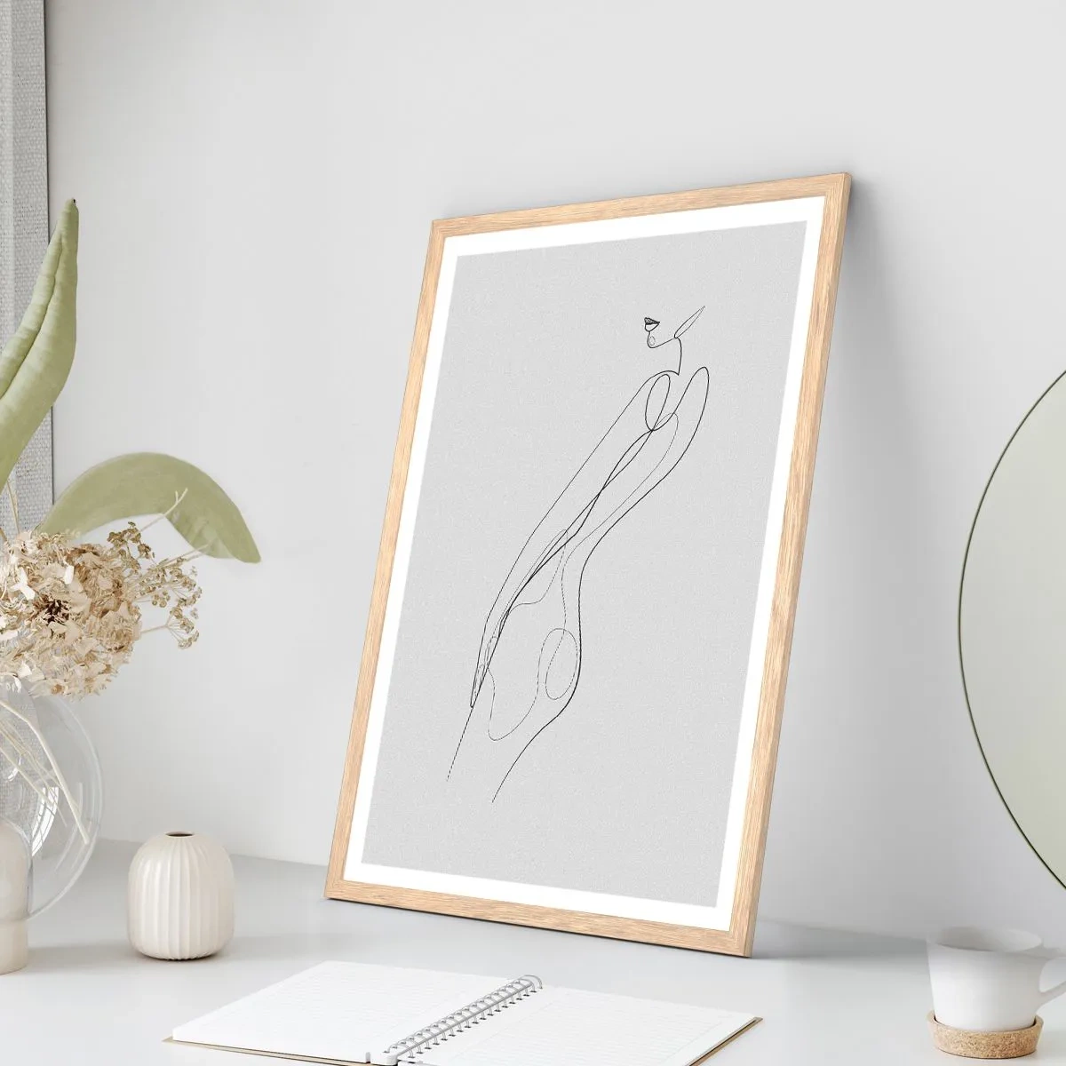 Póster en marco roble claro - Apenas una promesa - 70x100 cm