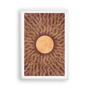 Póster en marco blanco - Icono del sol - 61x91 cm