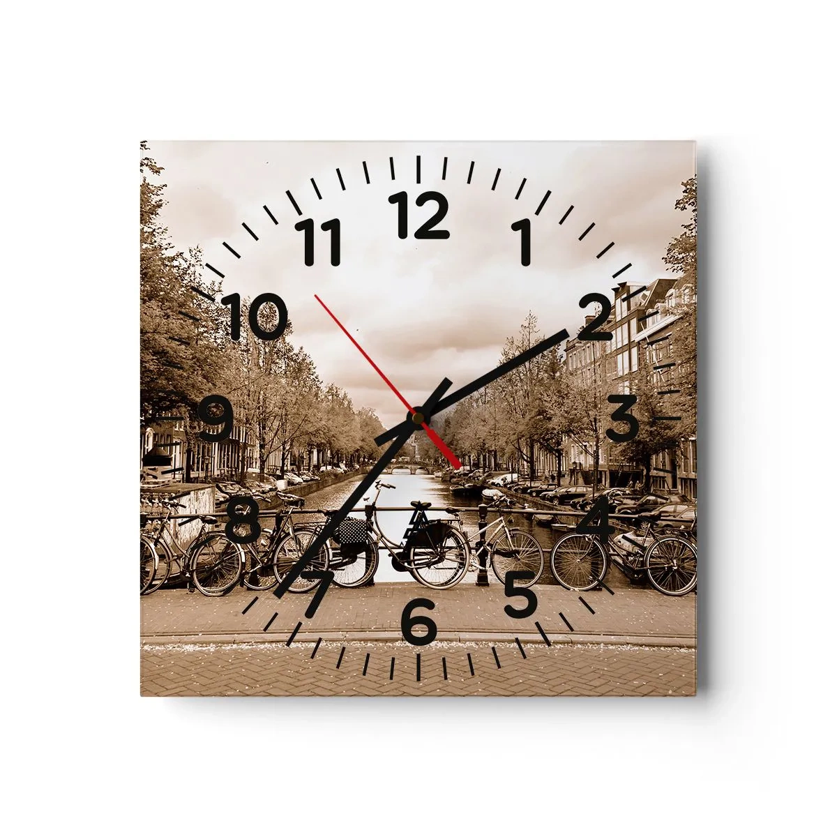 Reloj de pared - Reloj de vidrio - Holanda solo hay una - 40x40 cm