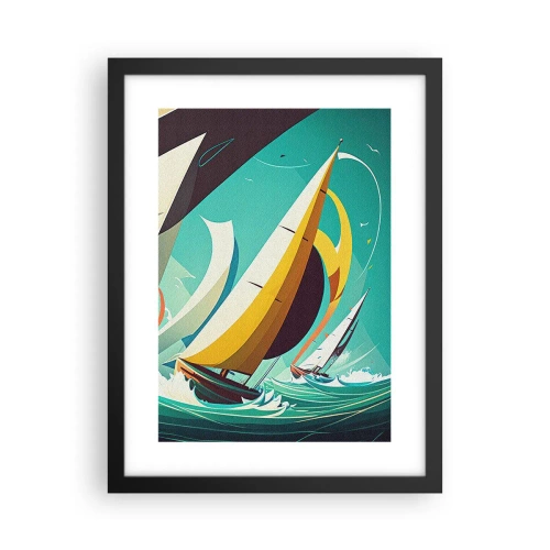 Póster en marco negro - Afrontar los elementos - 30x40 cm
