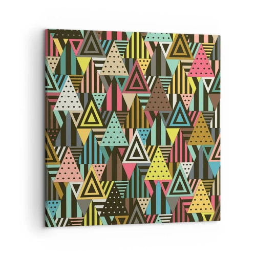 Cuadro sobre lienzo - Impresión de Imagen - A ritmo de triángulo - 50x50 cm