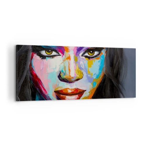 Cuadro sobre lienzo - Impresión de Imagen - Mirada penetrante - 100x40 cm