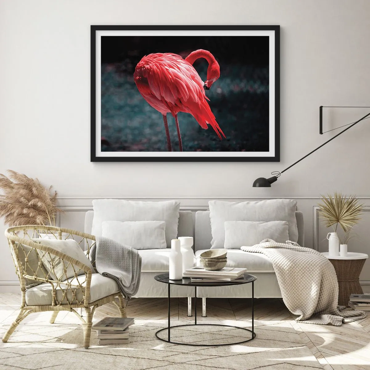 Póster en marco negro - Un poema carmesí de la naturaleza - 91x61 cm