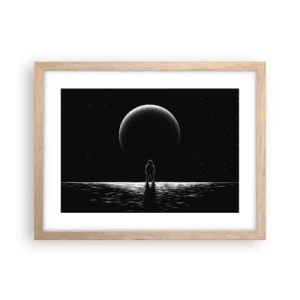 Póster en marco roble claro - Cara a cara - 40x30 cm