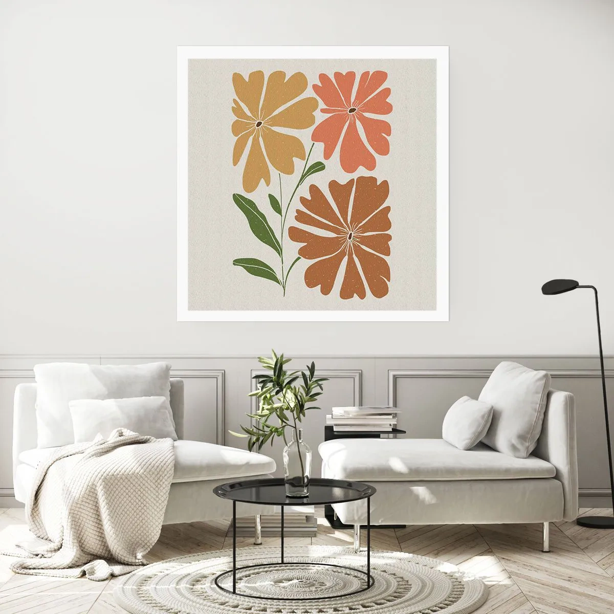 Póster - Naturaleza y geometría - 40x40 cm