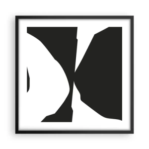 Póster en marco negro - Positivo-negativo - 50x50 cm