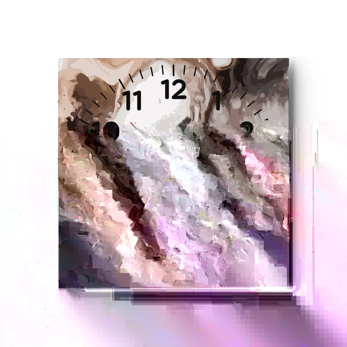 Reloj de pared - Reloj de vidrio - El nacimiento de una galaxia - 30x30 cm