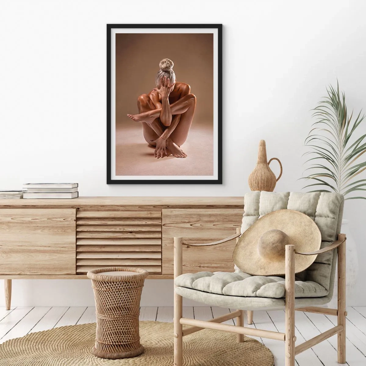 Póster en marco negro - Unidad de cuerpo y espíritu - 70x100 cm