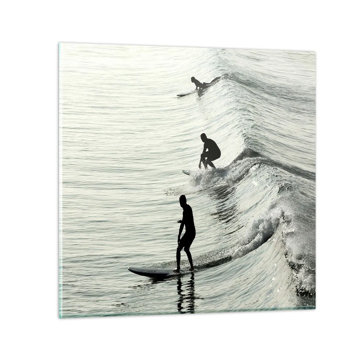 Cuadro sobre vidrio - Impresiones sobre Vidrio - Al encuentro de la ola - 30x30 cm