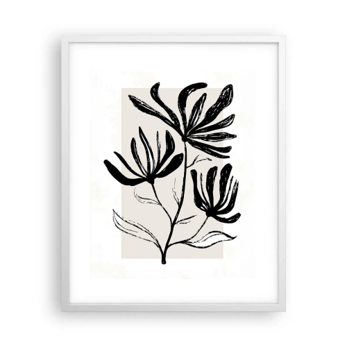 Póster en marco blanco - Esbozo para un herbario - 40x50 cm