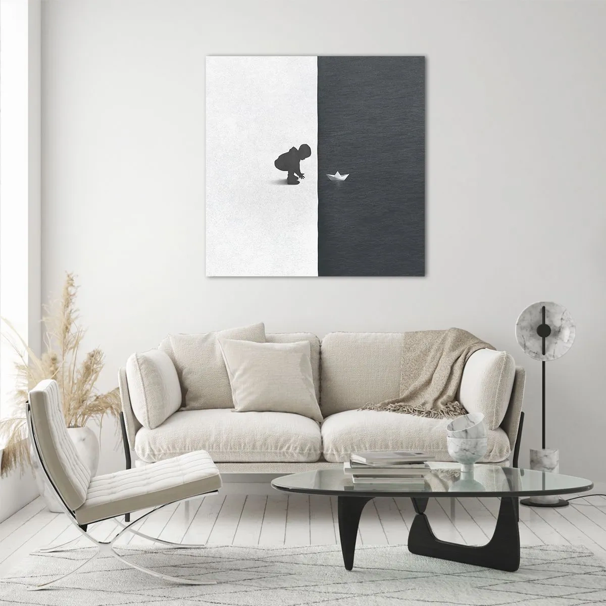 Cuadro sobre vidrio - Impresiones sobre Vidrio - Una gran expedición náutica - 70x70 cm