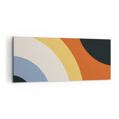 Cuadro sobre lienzo - Impresión de Imagen - Círculo sobre círculo - 100x40 cm