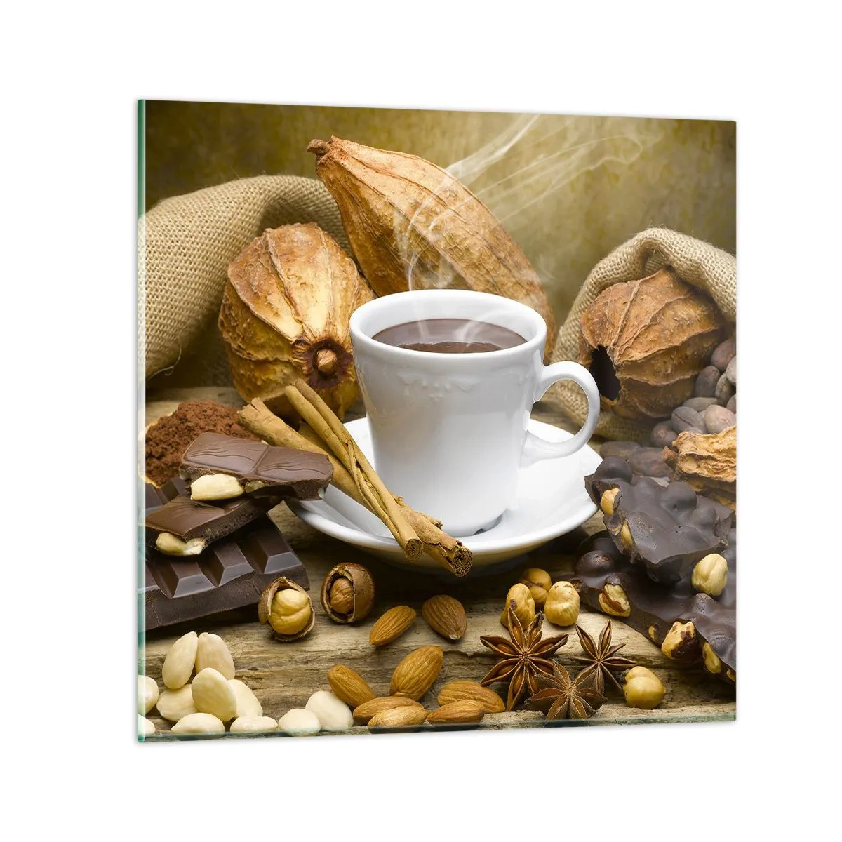 Cuadro sobre vidrio - Impresiones sobre Vidrio - Para los que buscan emociones - 40x40 cm