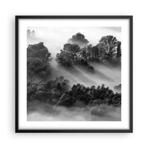 Póster en marco negro - Levantarse del sueño - 50x50 cm