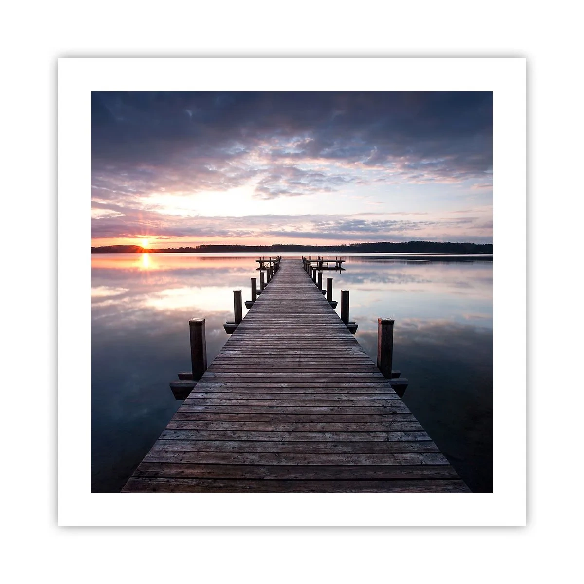 Póster - Frontera silenciosa del día y la noche - 50x50 cm