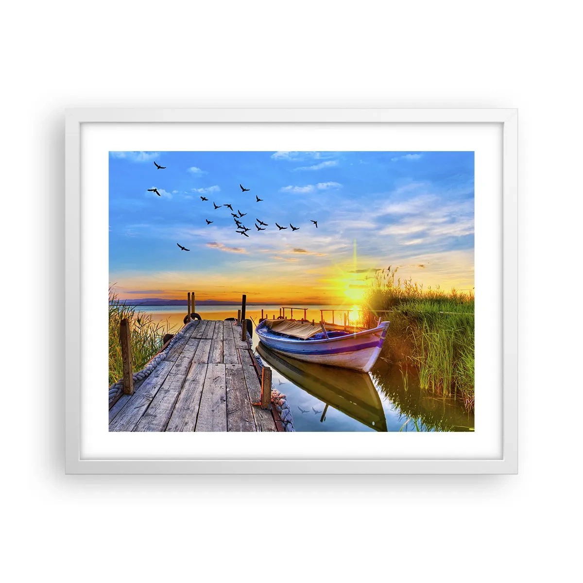 Póster en marco blanco - Adiós, hasta mañana - 50x40 cm