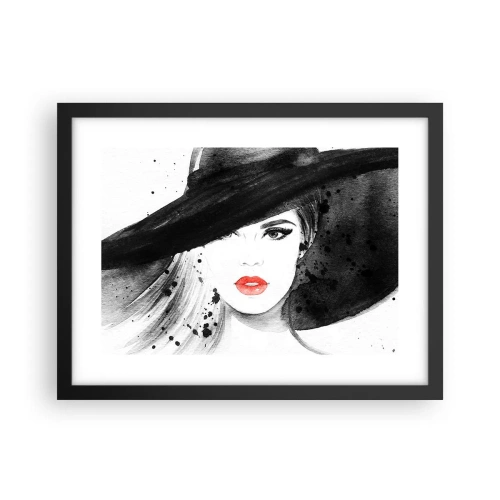 Póster en marco negro - Dama de negro - 40x30 cm