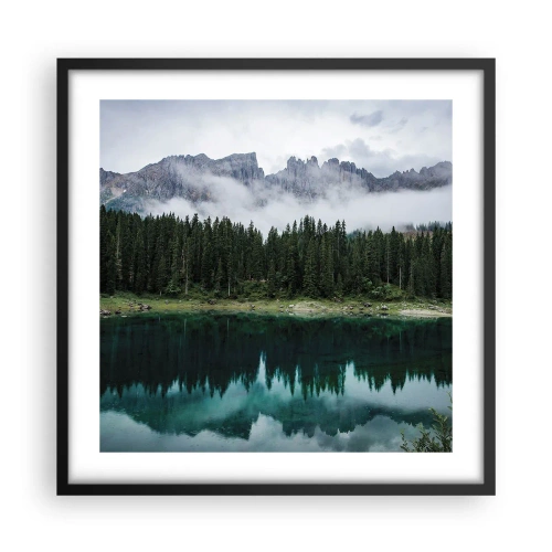 Póster en marco negro - Calla, calla, no despertemos al agua dormida.... - 50x50 cm