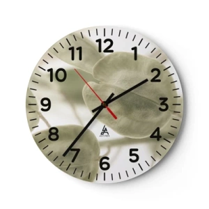 Reloj de pared - Reloj de vidrio - Al principio de los tiempos había hojas... - 30x30 cm