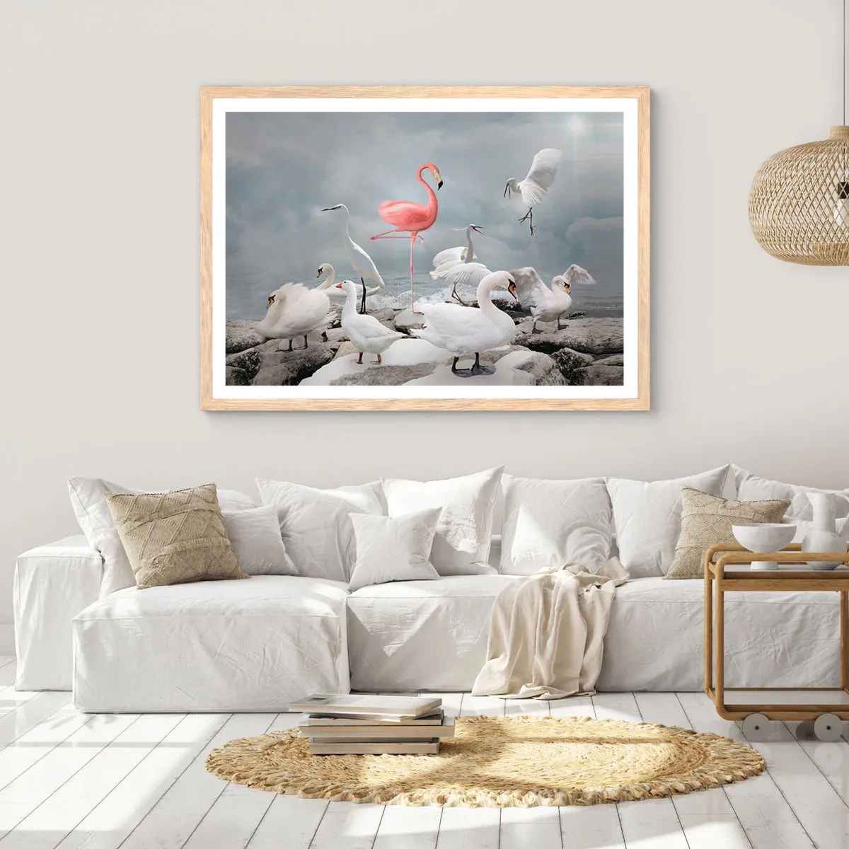 Póster en marco roble claro - ¿De dónde vengo? - 50x40 cm