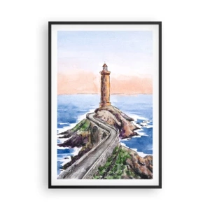 Póster en marco negro - Frente al mar - 61x91 cm
