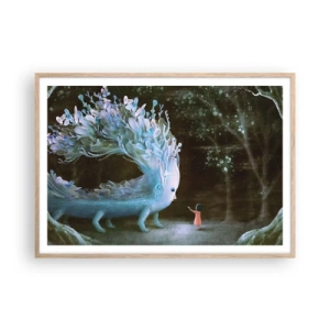 Póster en marco roble claro - Una reunión fantástica - 100x70 cm