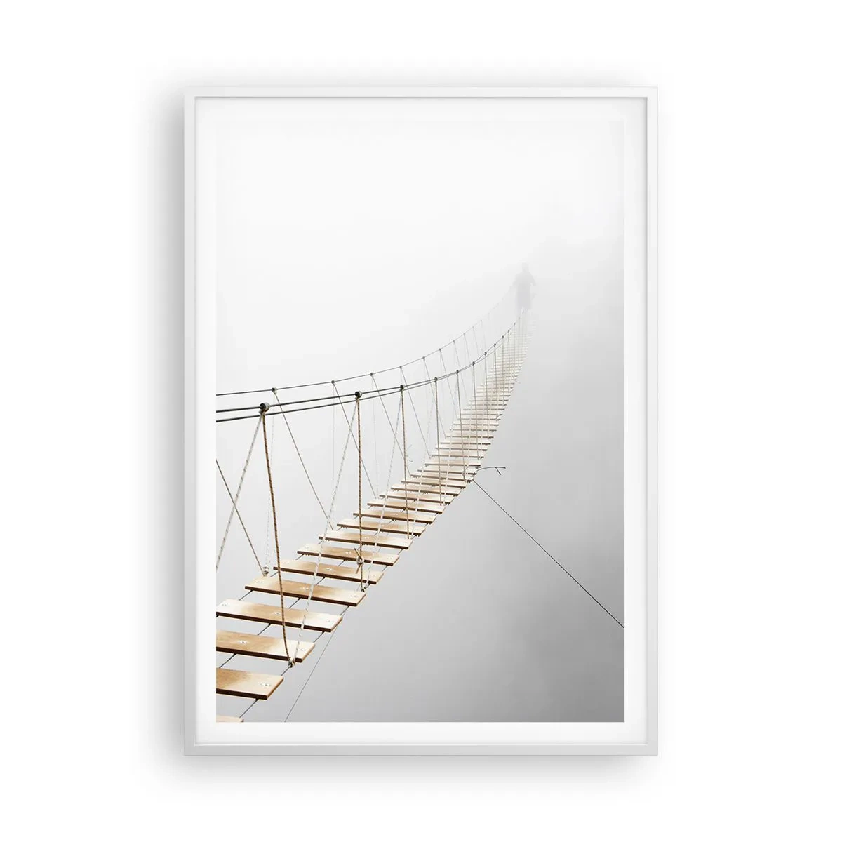 Póster en marco blanco - ¿Adónde le llevará? - 70x100 cm