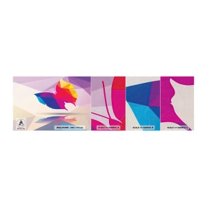 Muestra de fotomural Premium Sand - Arco iris de mariposa - insectos, Mariposa, Figura Geométrica - 100x30 cm