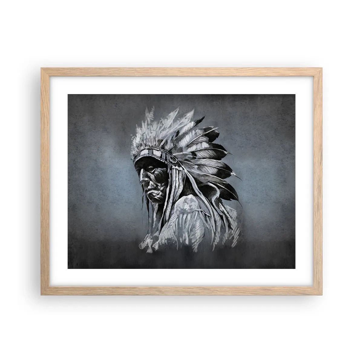 Póster en marco roble claro - Regreso a las raíces - 50x40 cm