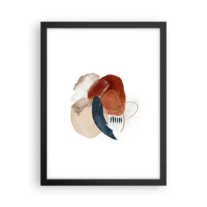 Póster en marco negro - Composición ovalada - 30x40 cm