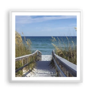 Póster en marco blanco - En el sol, en el viento - 60x60 cm