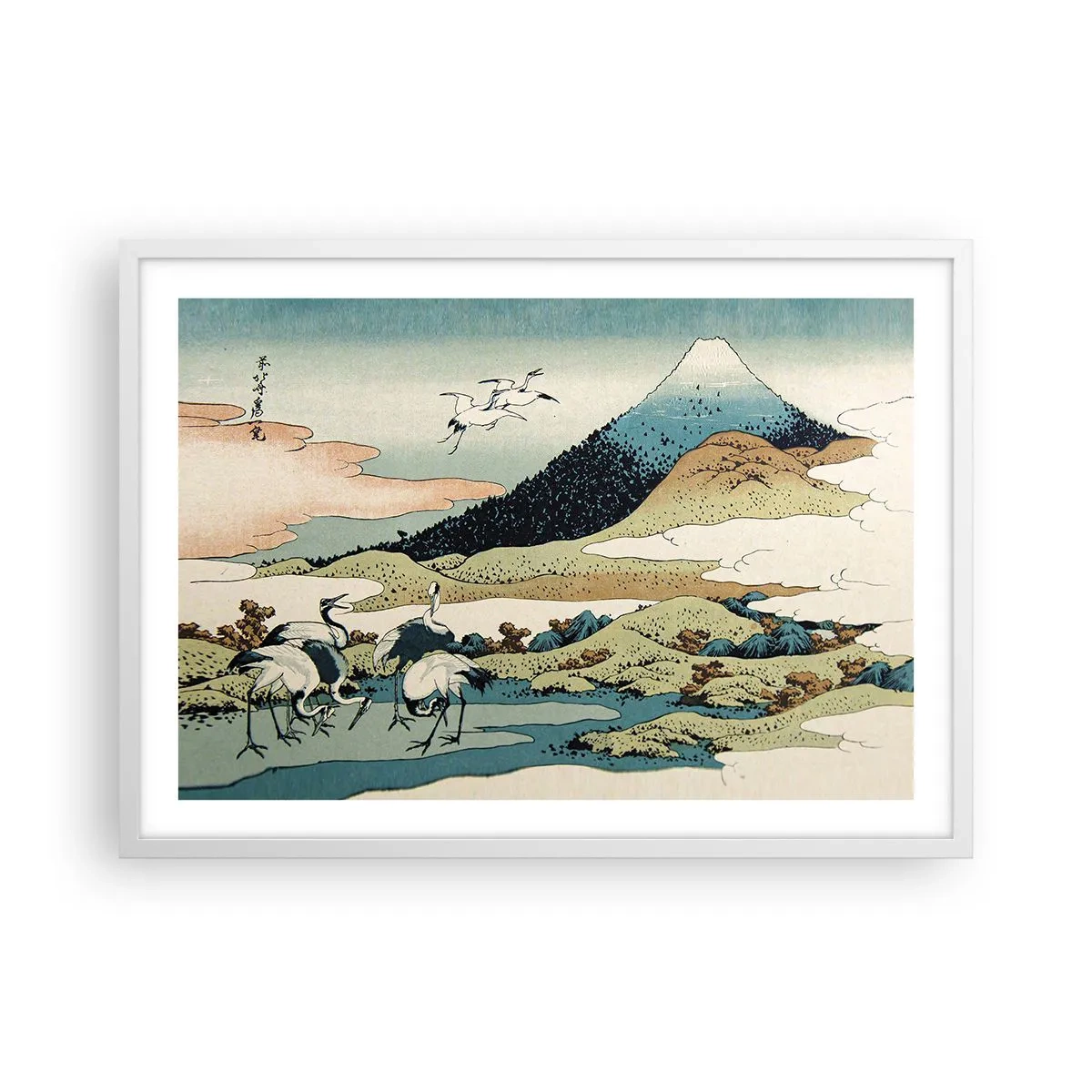 Póster en marco blanco - Alma japonesa - 70x50 cm