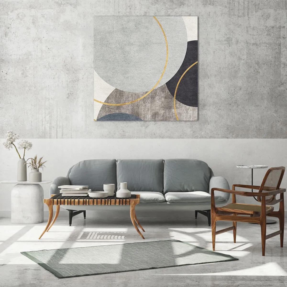 Cuadro sobre vidrio - Impresiones sobre Vidrio - Círculo tras círculo - 60x60 cm