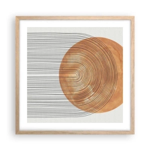 Póster en marco roble claro - Una composición soleada - 50x50 cm