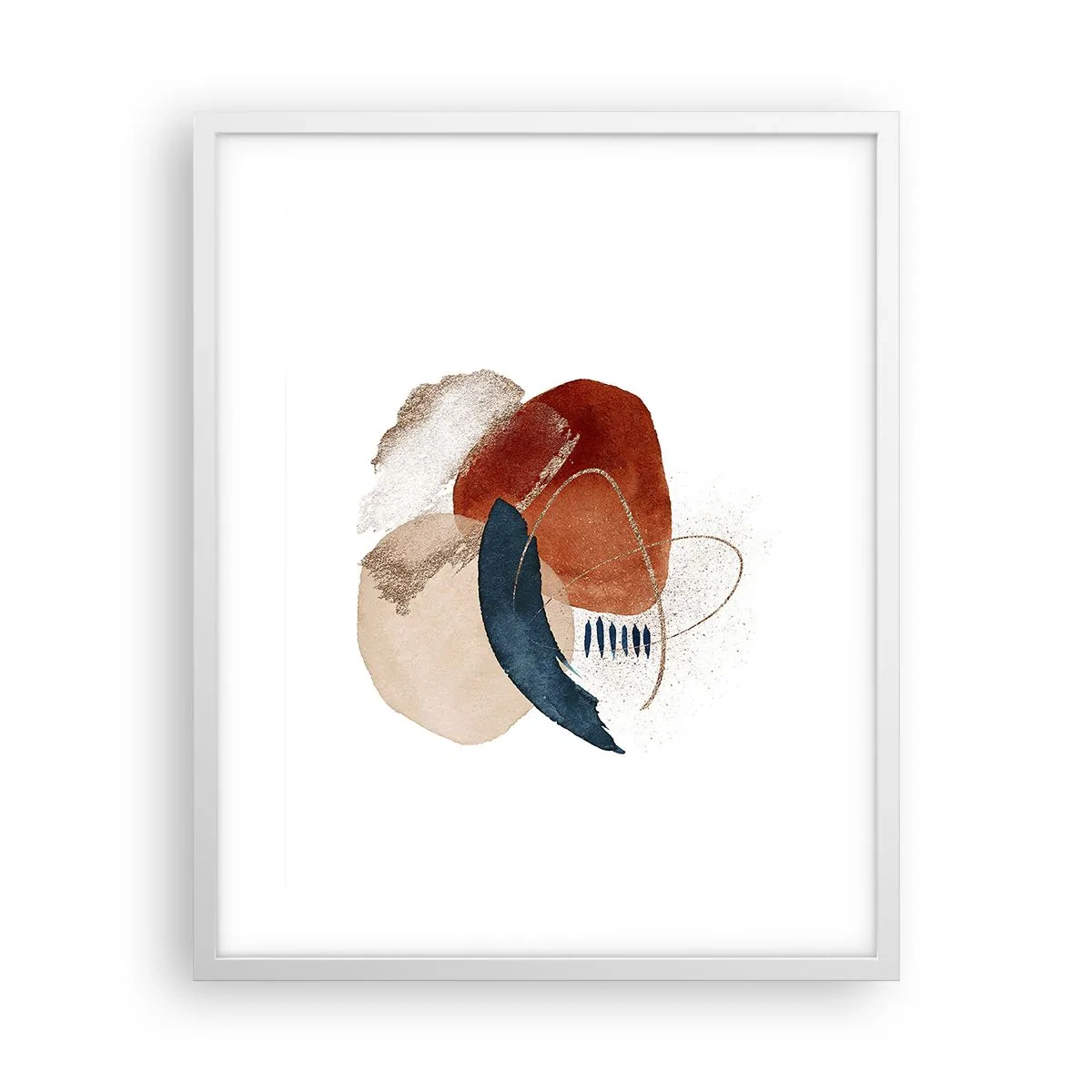 Póster en marco blanco - Composición ovalada - 40x50 cm