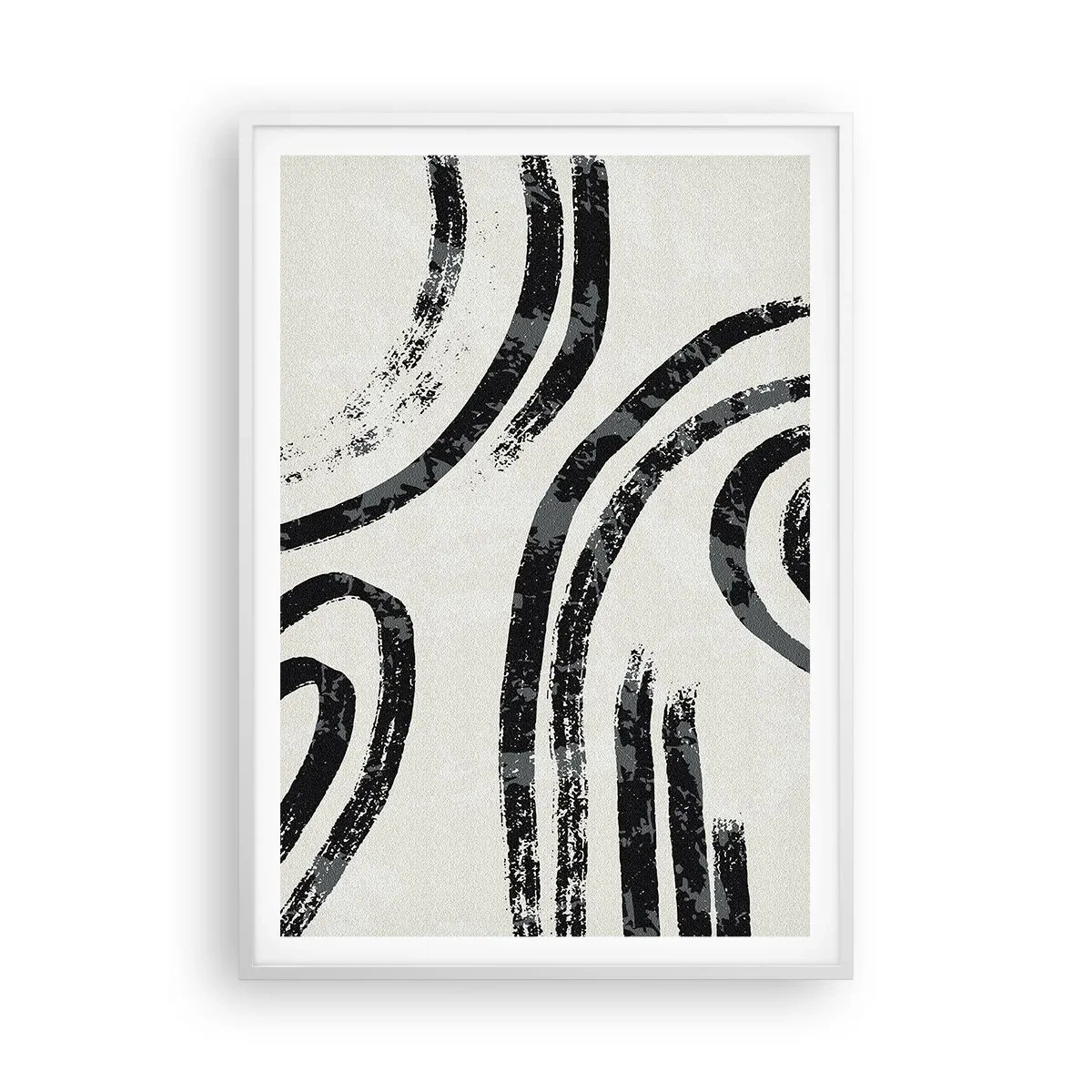 Póster en marco blanco - A medias - 70x100 cm