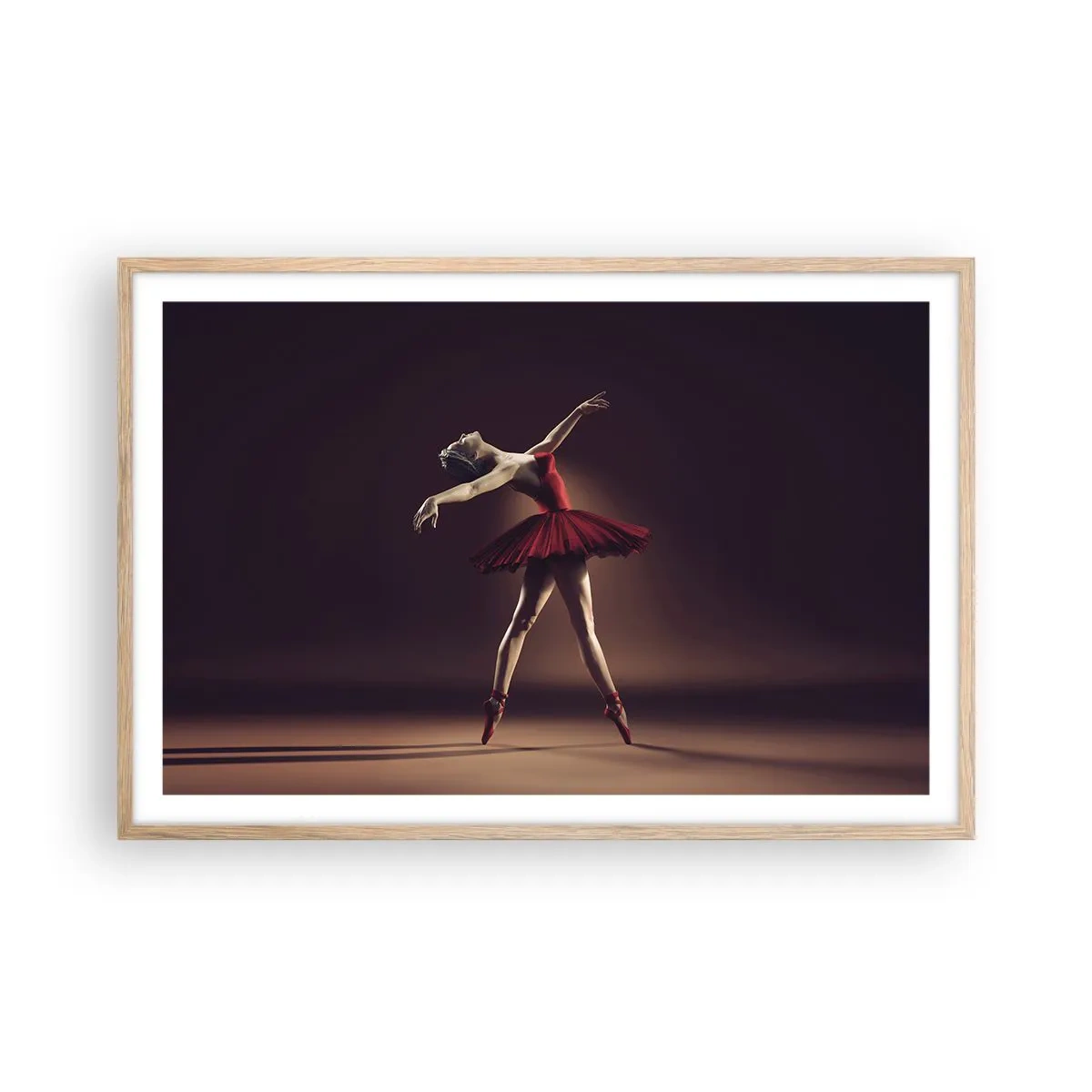 Póster en marco roble claro - Primera bailarina - 91x61 cm