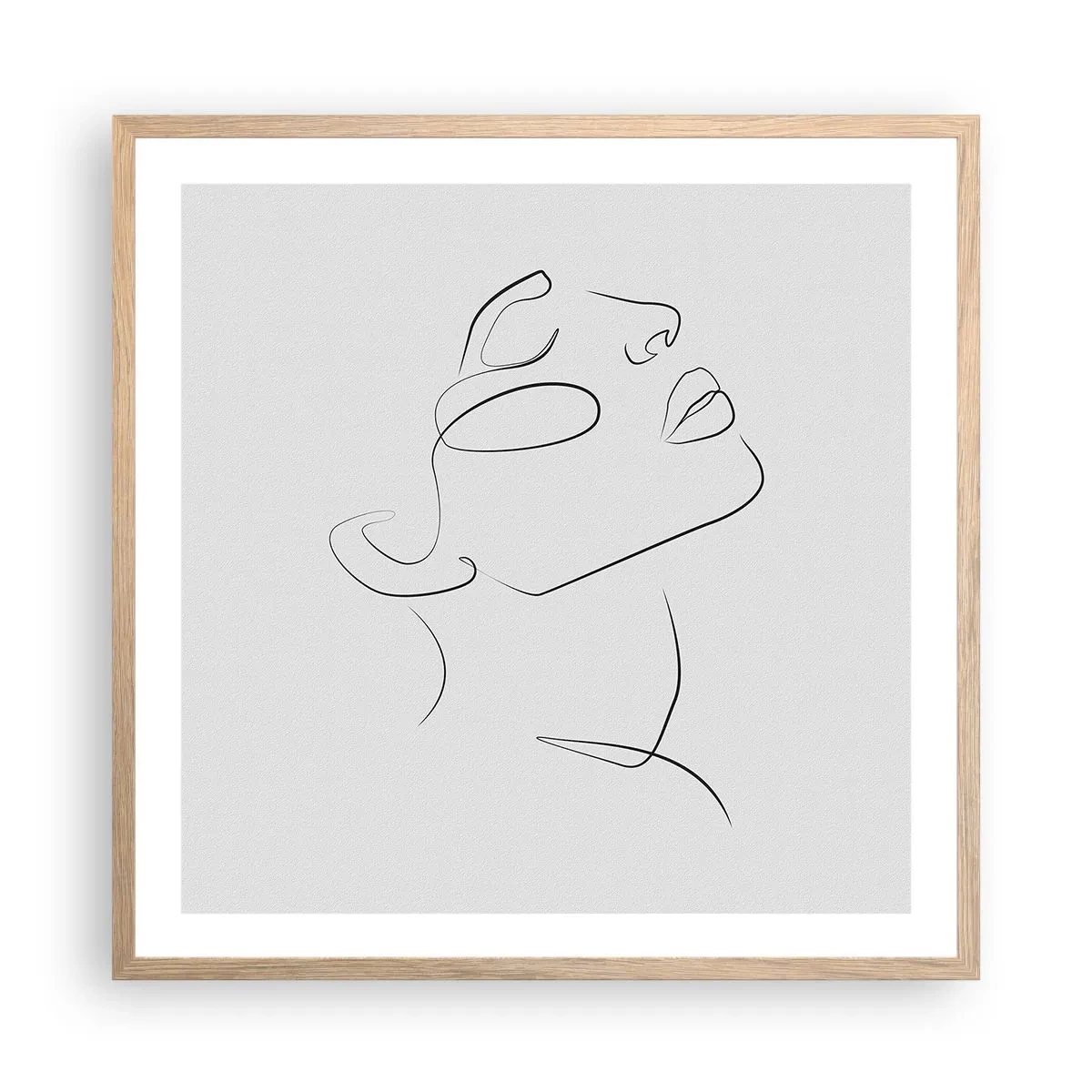 Póster en marco roble claro - Meandros de un sueño - 60x60 cm