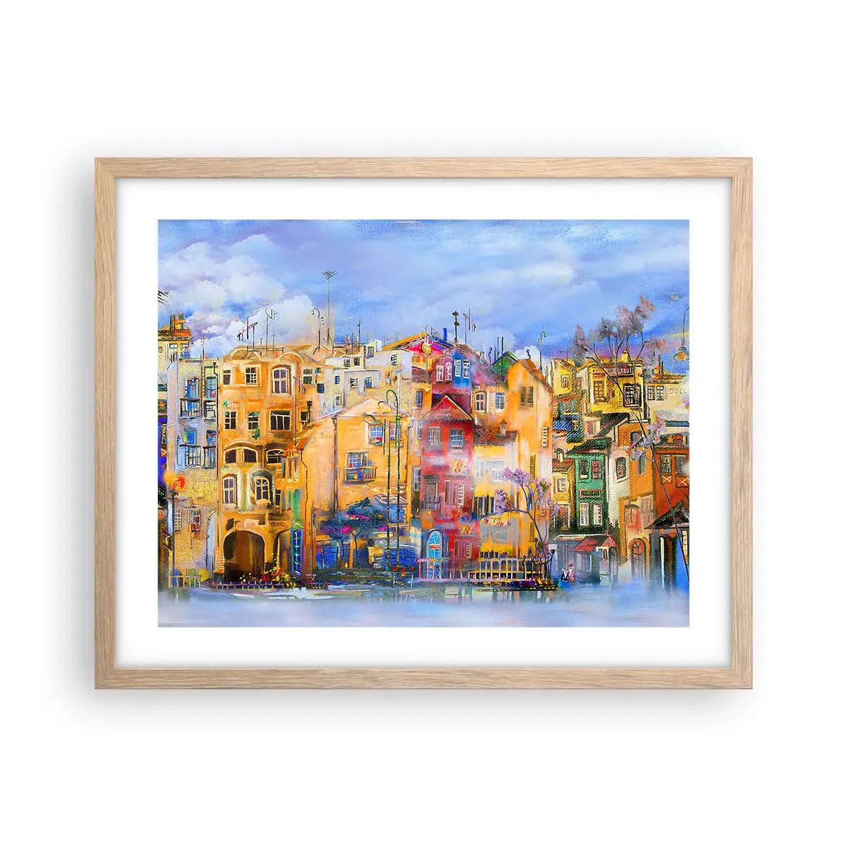 Póster en marco roble claro - Estamos juntos - 50x40 cm