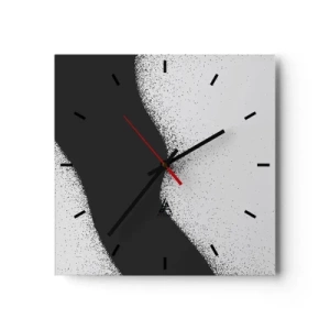 Reloj de pared - Reloj de vidrio - Equilibrio suave - 40x40 cm