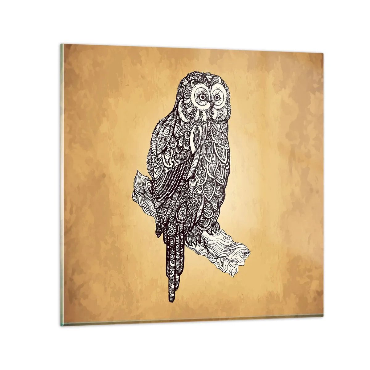 Cuadro sobre vidrio - Impresiones sobre Vidrio - Intrincados ornamentos de sabiduría - 70x70 cm