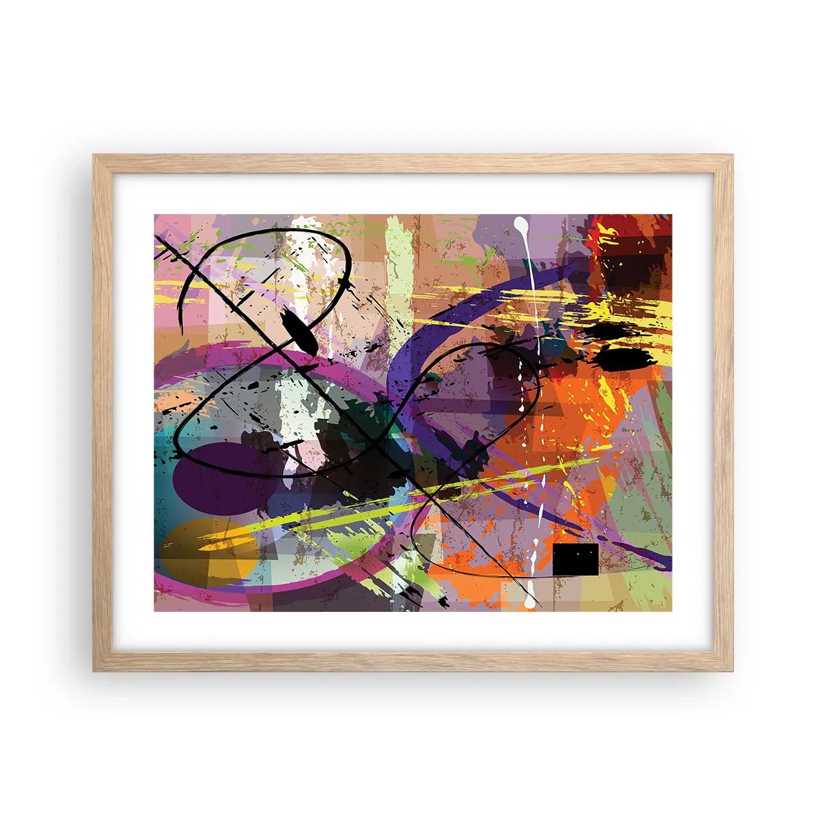 Póster en marco roble claro - Siempre hay más de un camino - 50x40 cm