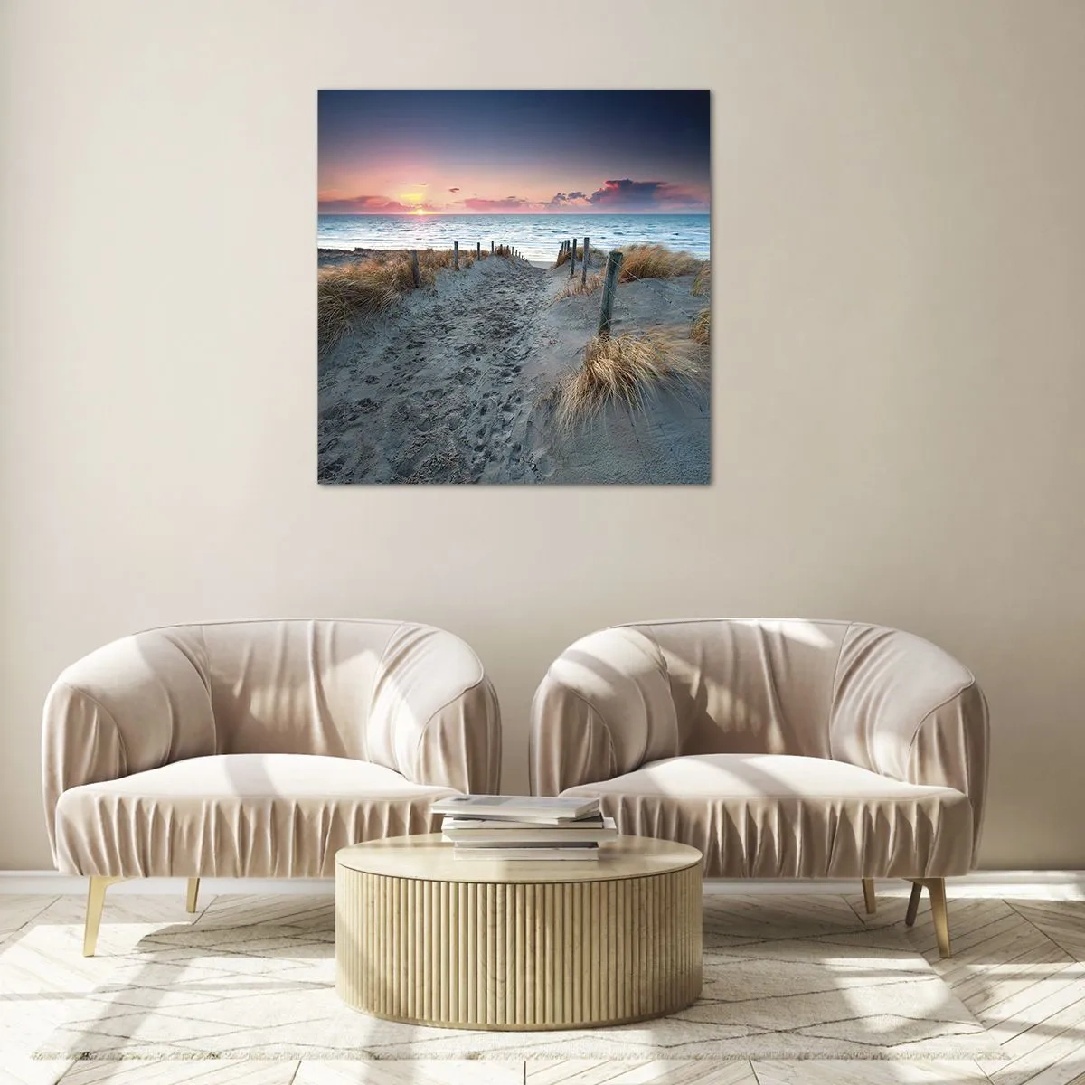 Cuadro sobre vidrio - Impresiones sobre Vidrio - Se derramó un arco iris de luminosidad.... - 70x70 cm