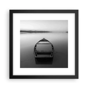 Póster en marco negro - Anhelo y melancolía - 30x30 cm