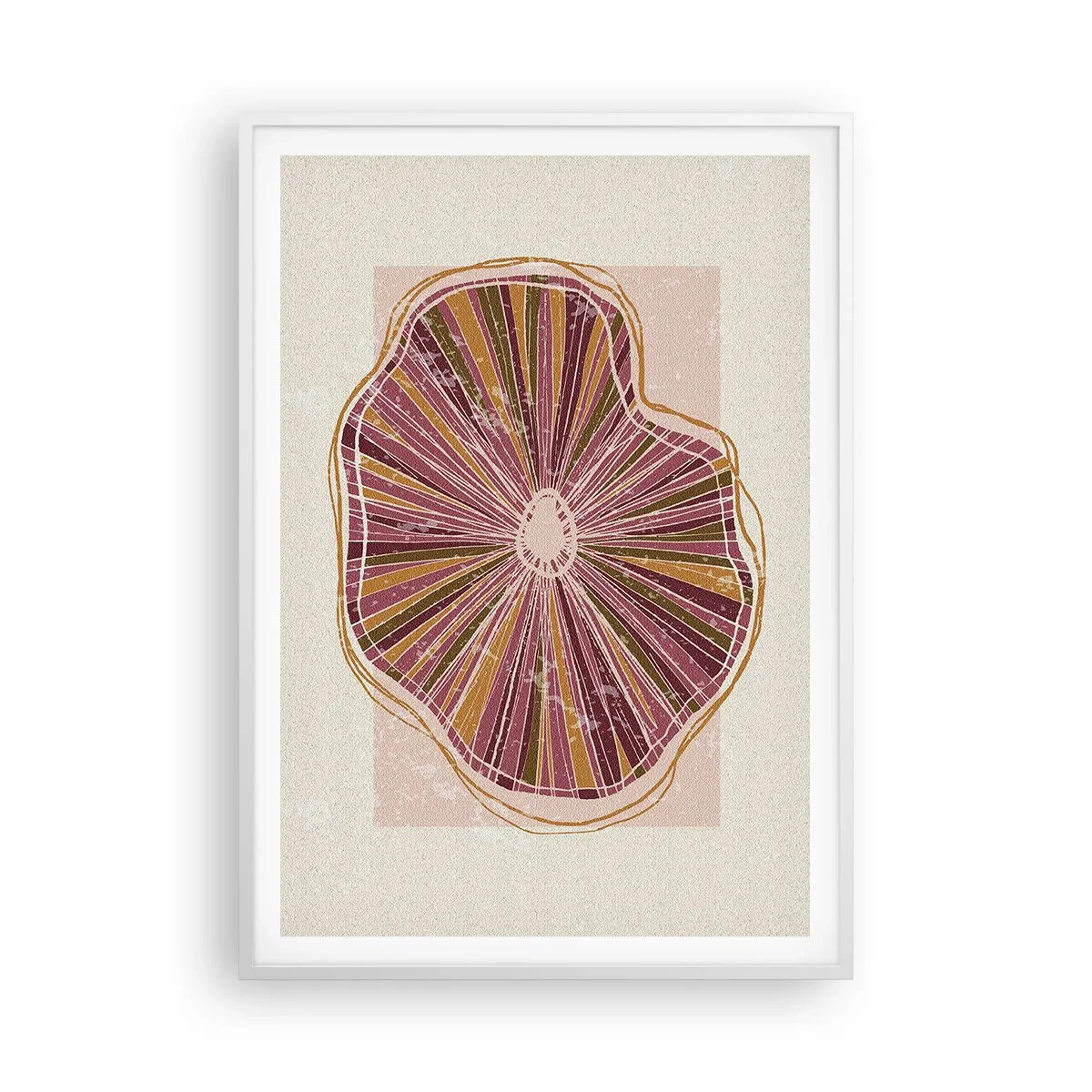 Póster en marco blanco - Abstracción radiante - 70x100 cm