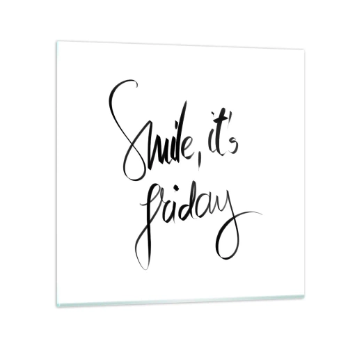 Cuadro sobre vidrio - Impresiones sobre Vidrio - La verdadera alegría - 50x50 cm