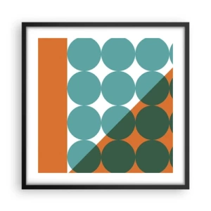 Póster en marco negro - Hacia arriba y en diagonal - 50x50 cm