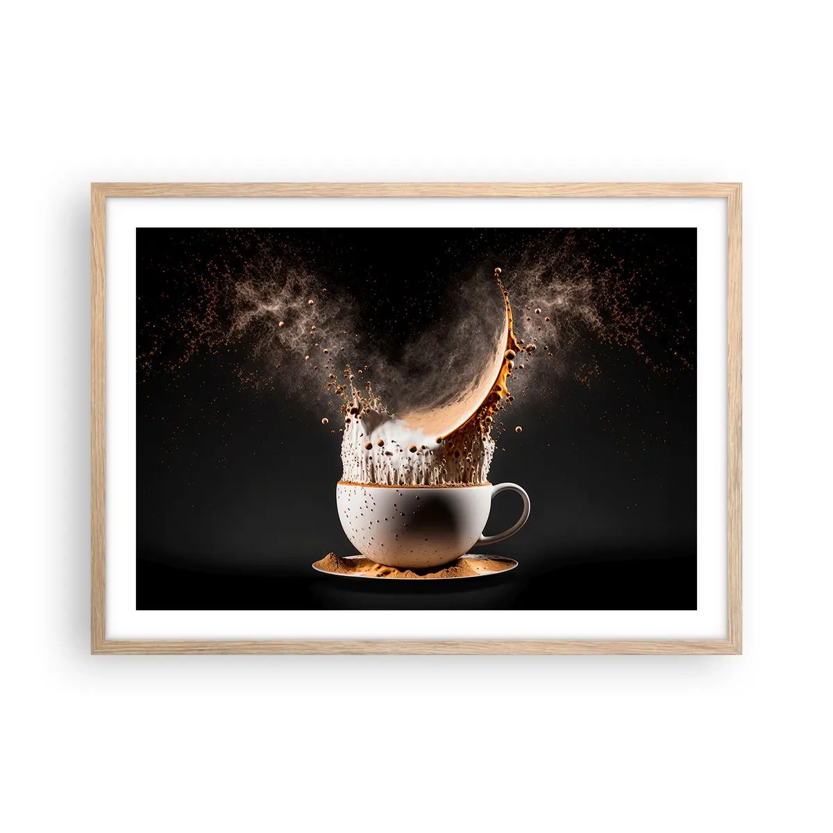 Póster en marco roble claro - Una explosión de sabor - 70x50 cm